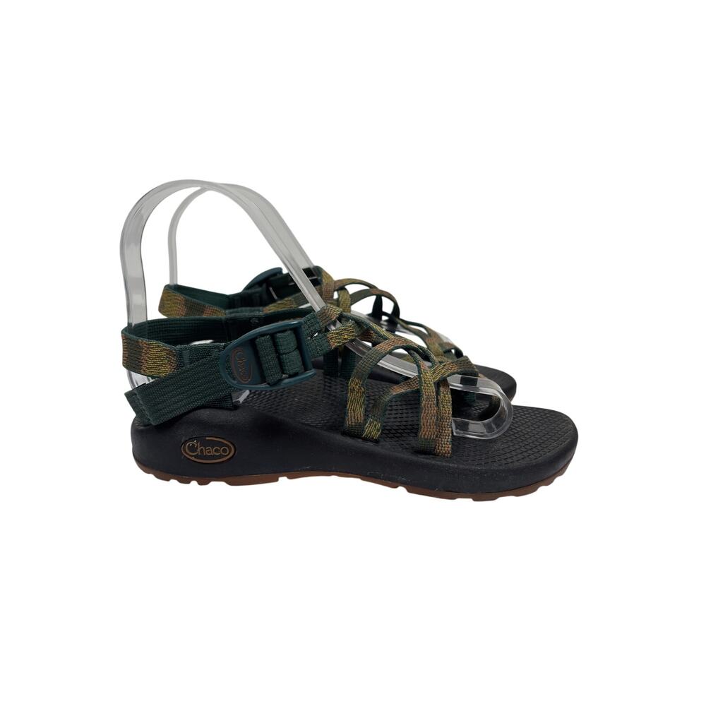 Chaco ZX/2 Classic Sandals Womens 6 Green Toe Loop Patterned
